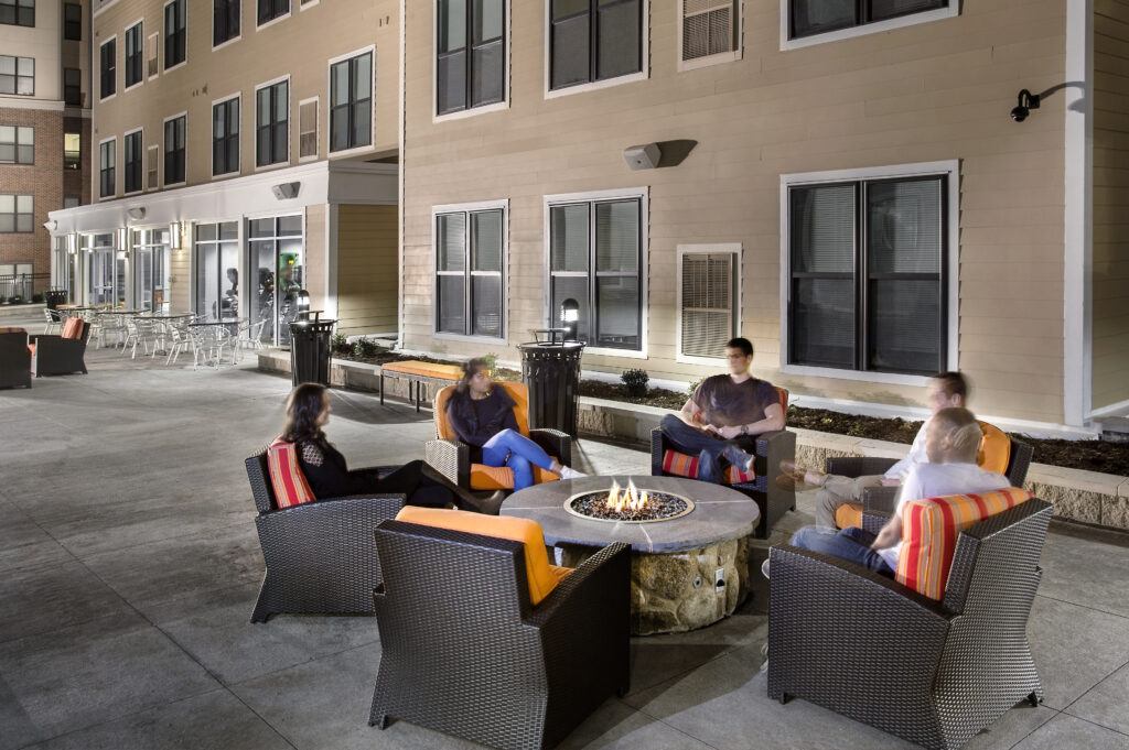 The Edge ISU student housing courtyard 2