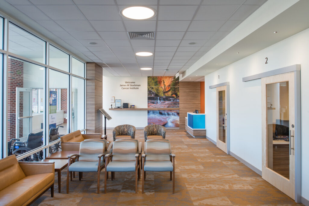 lobby for the james m stockman cancer institute