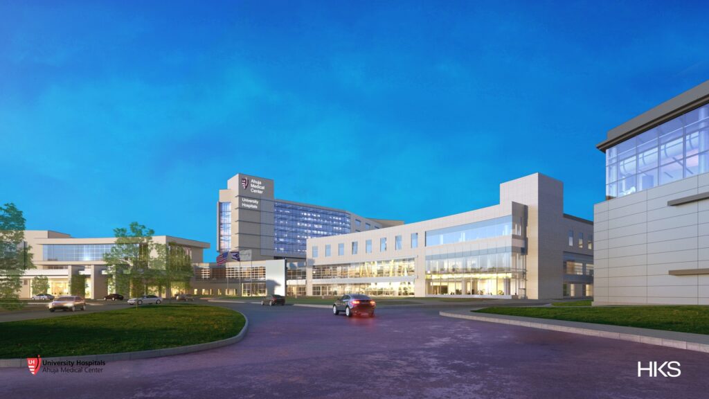 university hospitals ahuja medical center building render