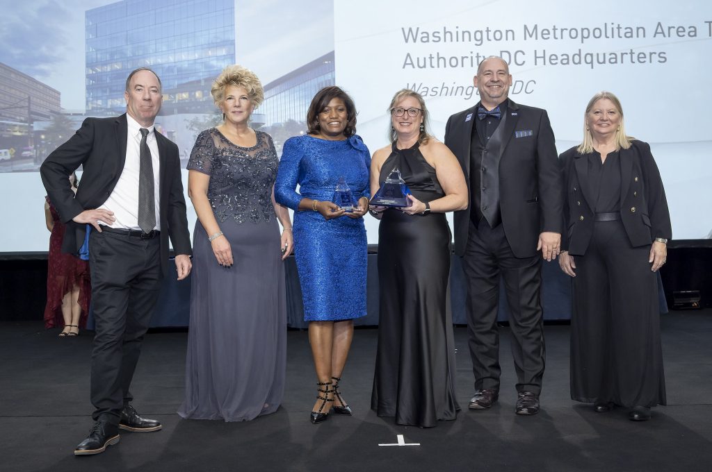 Group of people accepting Design-Build Institute of America awards